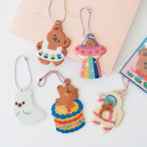 Cartoon keychain pendant personality creative cute men and women ornaments ins Net red decorative earphone bag pendant