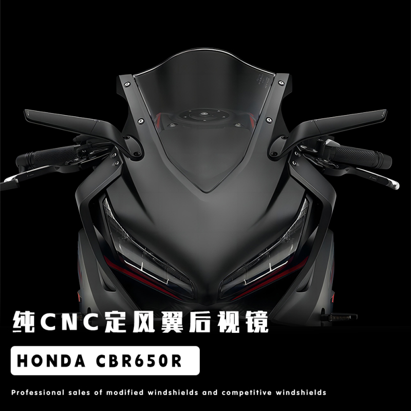 Suitable for Honda Cbr650R Modified Fixed Wing Rearview Mirror Cbr500R Cbr650F Blade Reflector Folding
