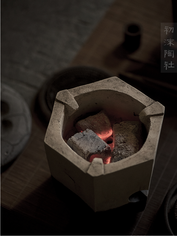 Poly real scene are it zhu mud coarse pottery charcoal stove temperature boiling pot of tea tea warm tea boiled tea cozy group by hand