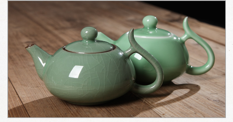 QY modern Chinese style together scene celadon ceramic teapot large small single pot home kung fu pot teapot