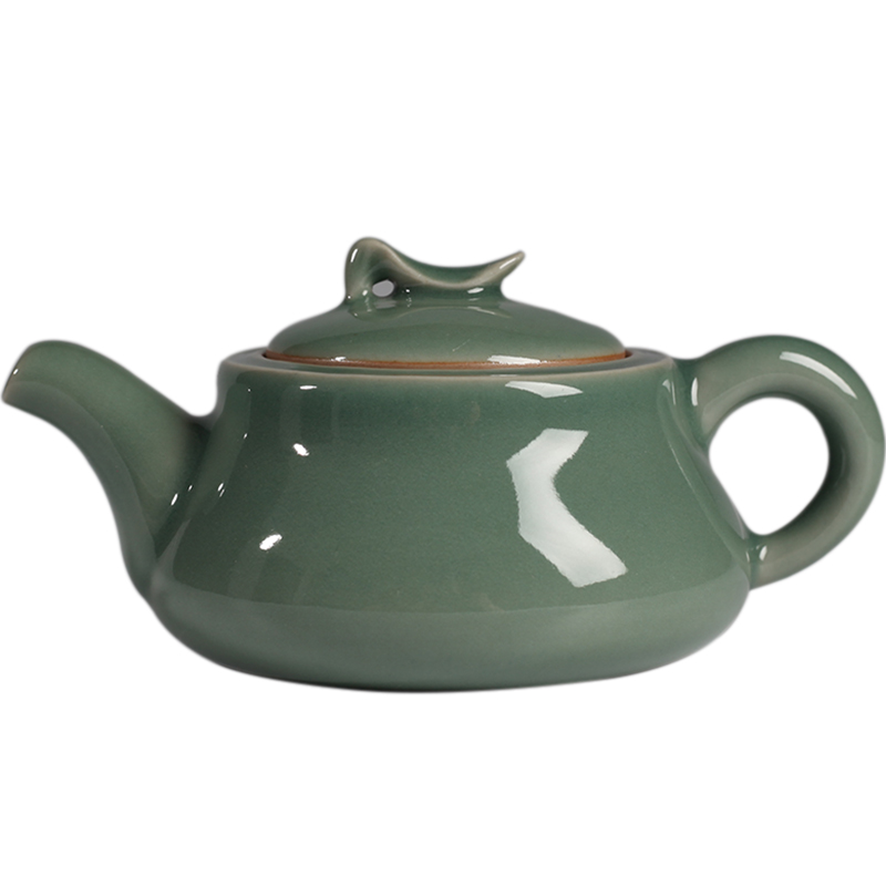 QY modern Chinese style together scene celadon ceramic teapot large small single pot home kung fu pot teapot