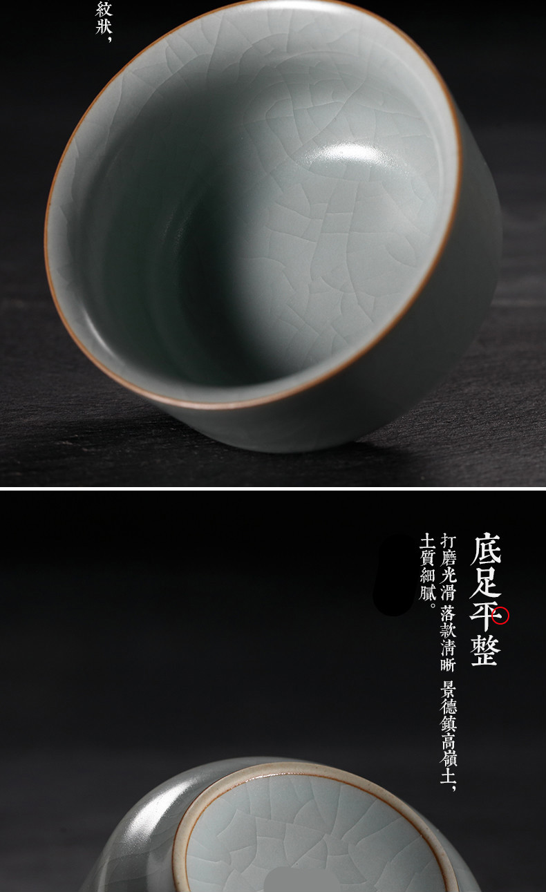 . Poly real boutique scene. Your up tea sets jingdezhen ceramic large master cup single CPU open cups can raise kunfu tea