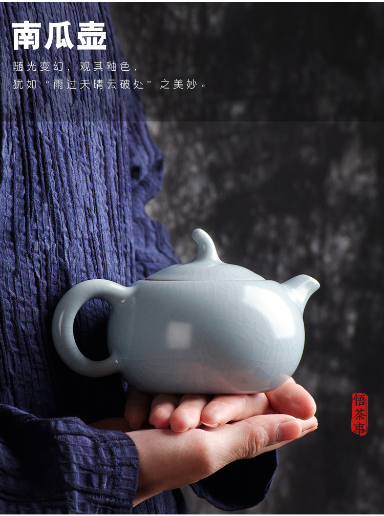 W poly real view your up ceramic teapot on household porcelain glaze xi shi pot of kung fu tea tea tea