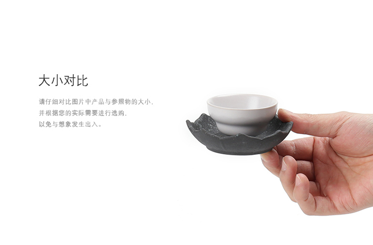 Poly real JingChan wind black glaze thick clay ceramic cups Japanese stone kung fu tea master sample tea cup cup personal single CPU