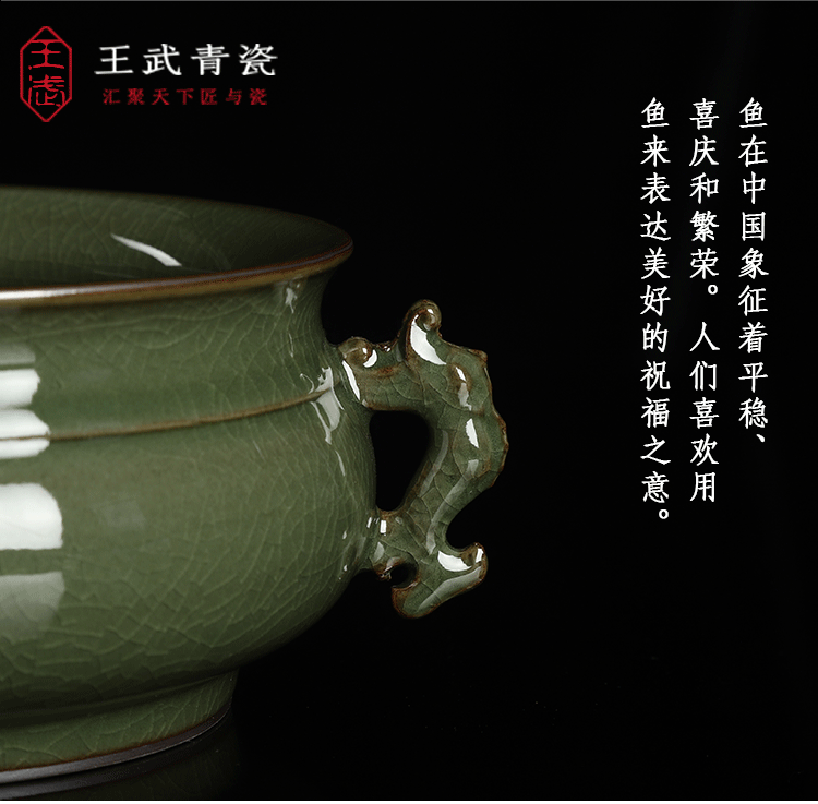 Poly real scene imitation song dynasty style typeface tire iron royal porcelain antique incense buner home furnishing articles collection boutique ears writing brush washer water gong