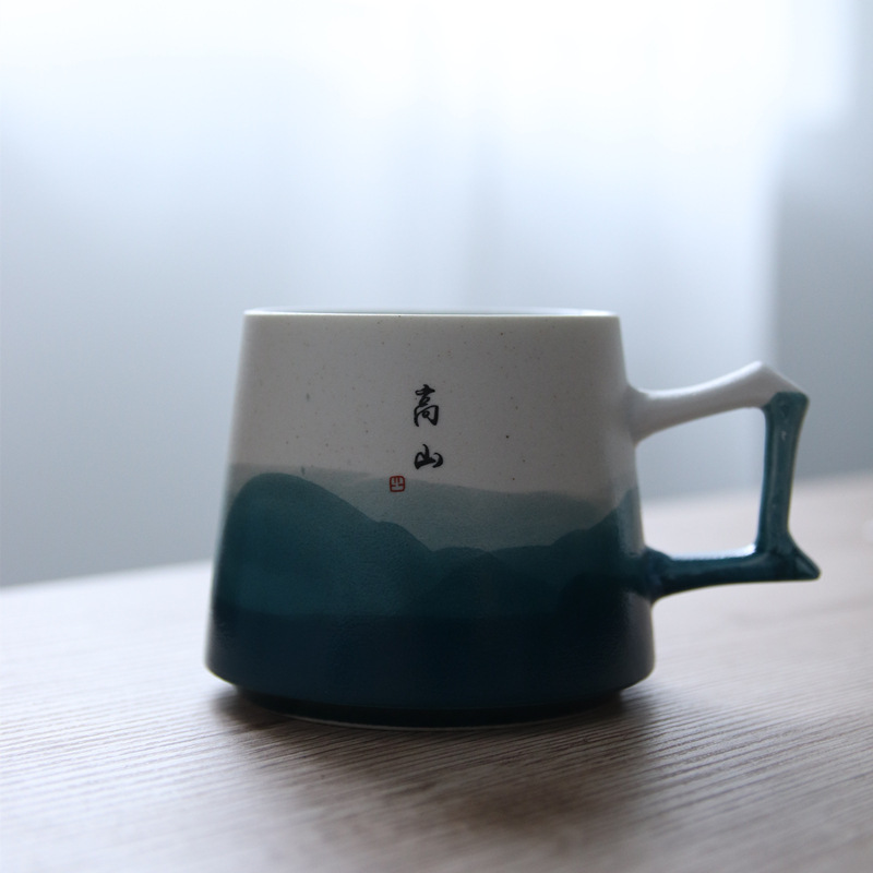 Poly real view jingdezhen ceramics by hand written picked mark cup, coffee cup enterprise LOGO customization