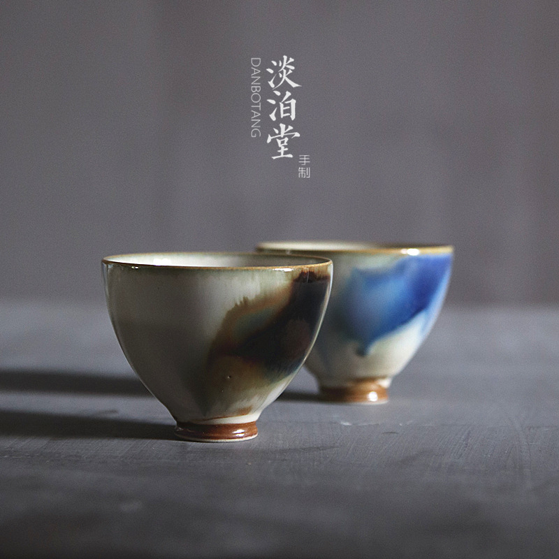 Poly real scene of jingdezhen ceramic ink by hand wind variable glaze masters cup cup sample tea cup cup sample tea cup