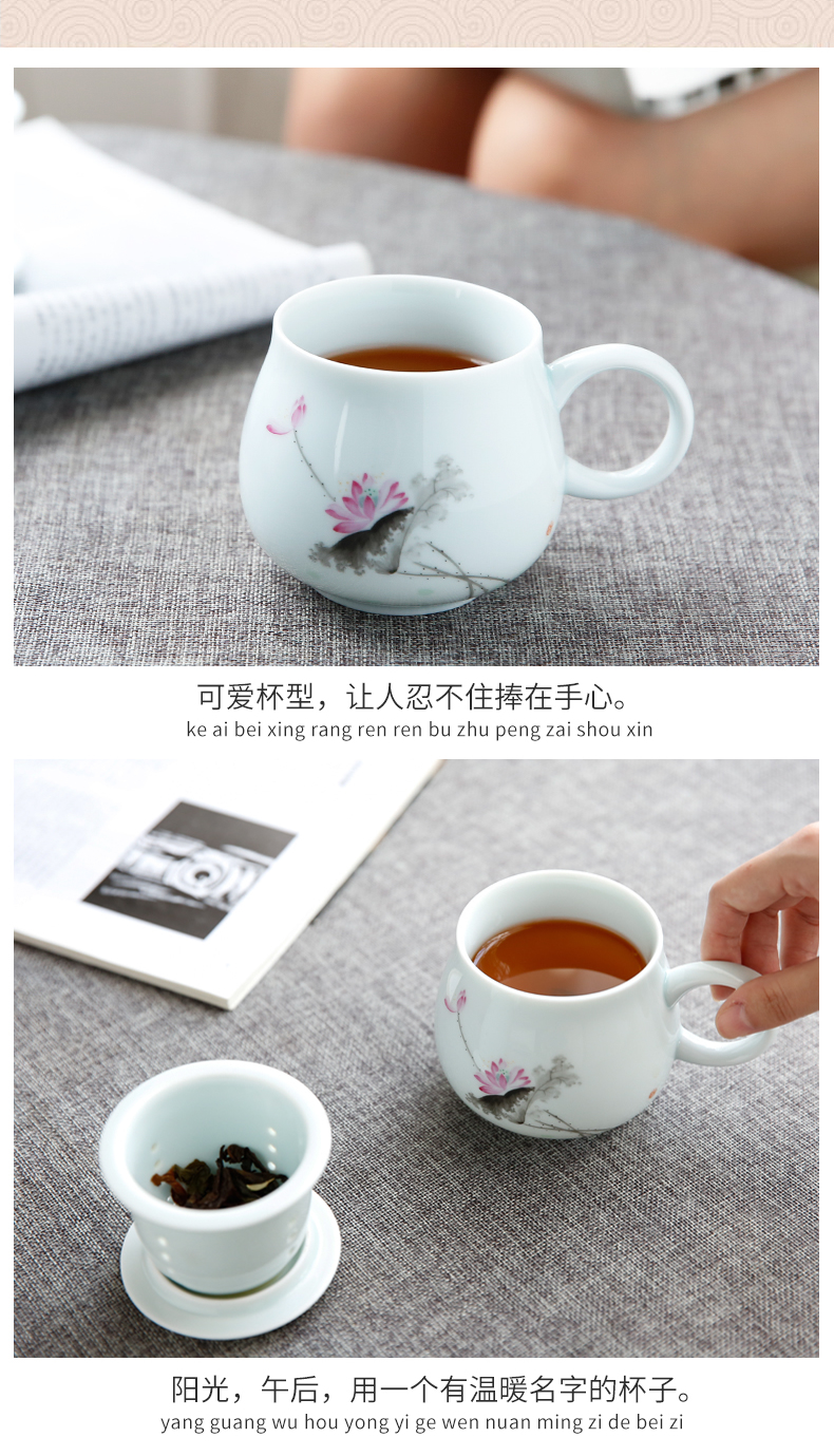 The Poly real boutique scene. Big jingdezhen ceramic tea set tea cups office cup tea pot set of gift