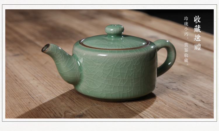 QY modern Chinese style together scene celadon ceramic teapot large small single pot home kung fu pot teapot