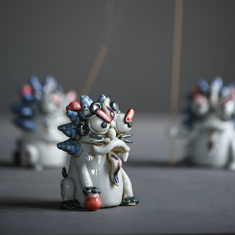Poly real scene checking coarse TaoXiang inserted lion incense device plugged into the mythical wild animal furnishing articles pet tea tea accessories