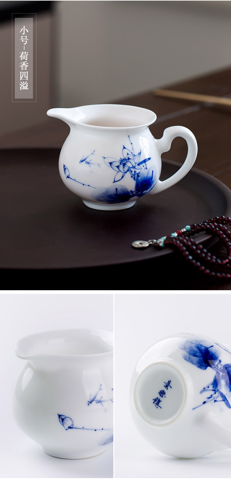 The Poly real scene of jingdezhen blue and white porcelain hand - made fair keller kung fu tea special tea tea ware ceramic tea sea