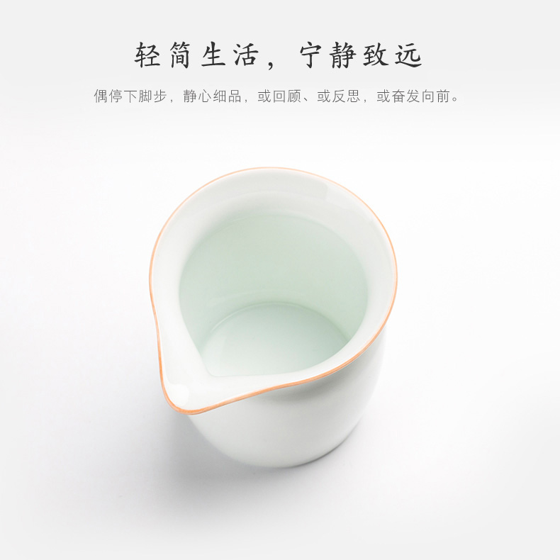 Thin body sweet white porcelain not hot chaoshan small sets of kung fu tea set ceramic tureen tea cups of a complete set of small household