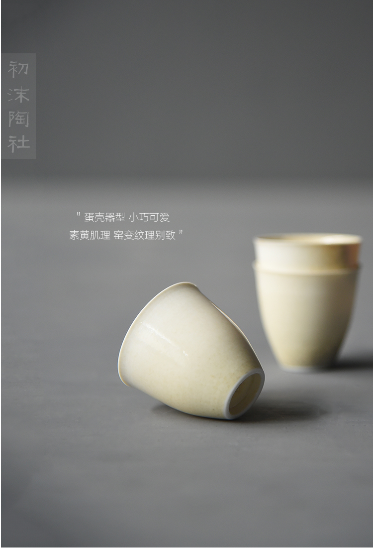 Poly real scene of jingdezhen ceramic tea set shell cup thin foetus noggin manual mini sample tea cup