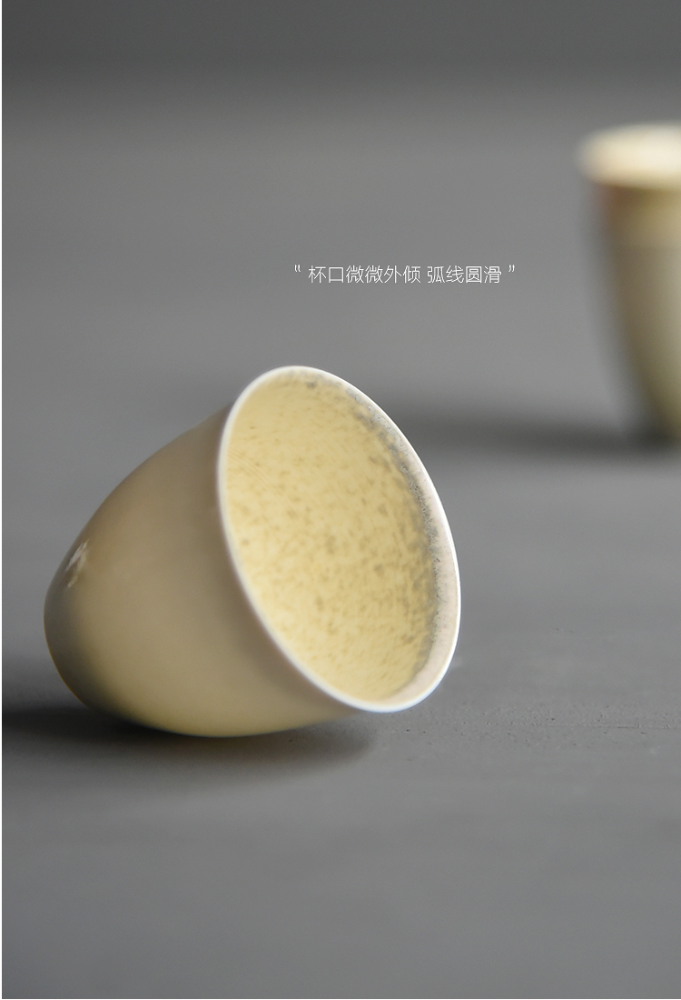 Poly real scene of jingdezhen ceramic tea set shell cup thin foetus noggin manual mini sample tea cup