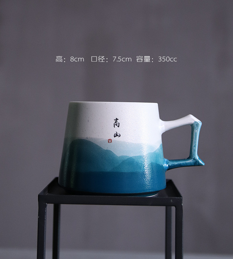 Poly real view jingdezhen ceramics by hand written picked mark cup, coffee cup enterprise LOGO customization