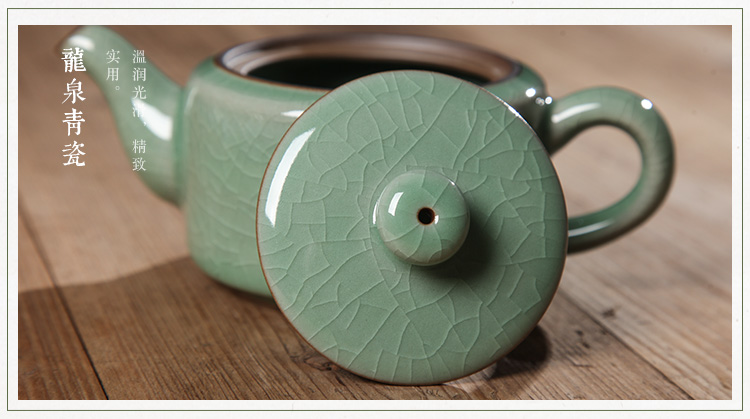 QY modern Chinese style together scene celadon ceramic teapot large small single pot home kung fu pot teapot