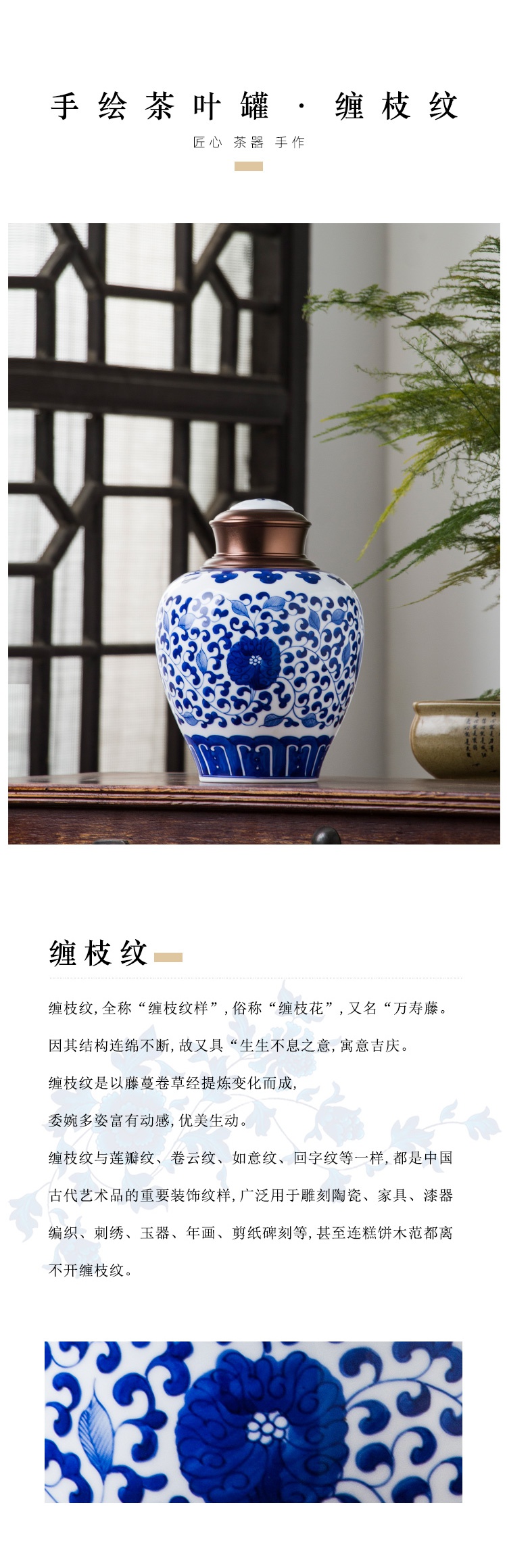 The Poly real view jingdezhen ceramic large Chinese blue and white porcelain tea pot seal high - grade household moistureproof checking out the tea