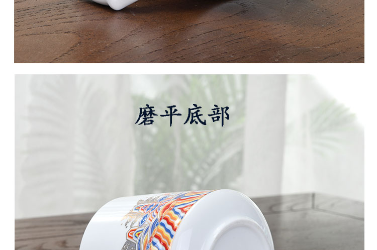 Ceramic cups with cover filter contracted large capacity office cup mark cup personal separation special tea tea cup