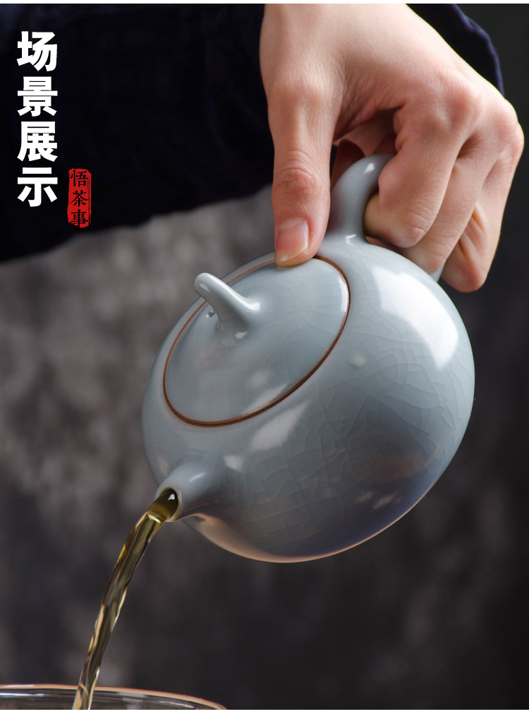 W poly real view your up ceramic teapot on household porcelain glaze xi shi pot of kung fu tea tea tea