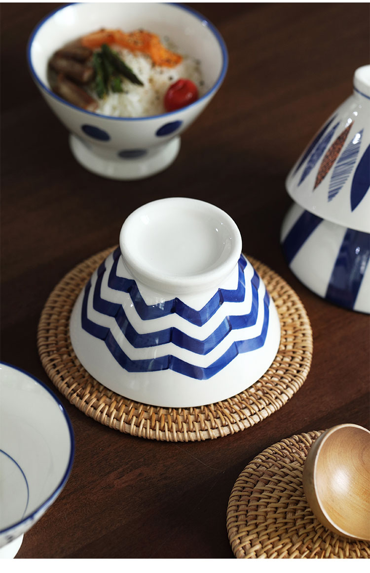 . Poly real m scene set custom Japanese - style tableware ceramics big rainbow such as bowl hat to horn bowl home a single tall rice bowls