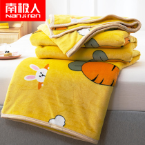 Blanket quilt coral velvet winter thick warm sofa blanket flannel sheet man office nap small blanket