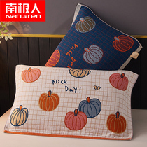 South Pole pure cotton pillow towel pair equipped full cotton gauze enlarge thickened pillow headscarf student adult new frontier cotton cover towel