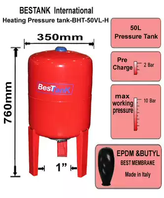 50L-0 8mpa canopy expansion tank inflatable tank pneumatic tank inlet pressure tank constant pressure and moisturizing tank air conditioning boiler tank