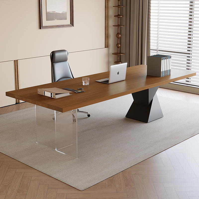 Acrylic Light Luxury Solid Wood Desk High-End Boss Desk Computer Desk Desk Designer Workbench Simple and Modern