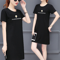 Little Daisy T-shirt womens short sleeves mid-long summer 2021 new Korean version loose size net red half-sleeve top tide