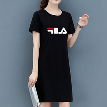 Pure cotton short-sleeved T-shirt womens summer 2022 summer wear new fat sister plus size womens loose thin mid-length top