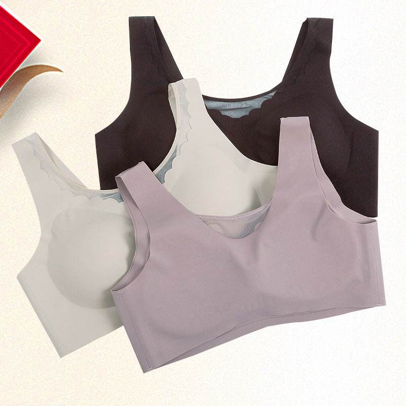 Gu Fei 001 women's vest Thai one-piece bra Full cup girl incognito sleep French latex underwear