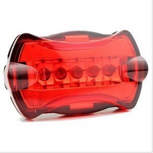 Multi-function 5LED high-brightness bicycle taillight disc light Mountain bike taillight waterproof shockproof