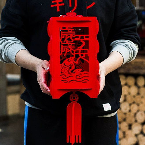 Niu nian fu zi zi xiahong Lantern Mall Spring Festival Festival News Fair Fair Новогодние украшения украшения ювелирных изделий продукты висят ювелирные украшения