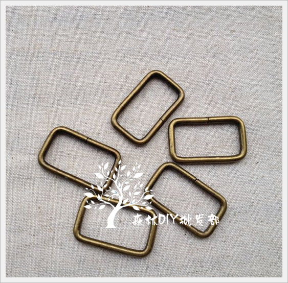 (Forest sales) inner diameter 2 5cm green bronze mouth buckle mouth word ring second gear buckle 50 pack 200 grams