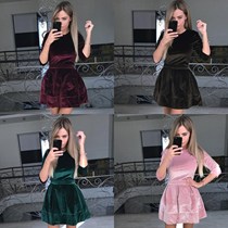 South South South South Korea velvet women DressПлППППППППП