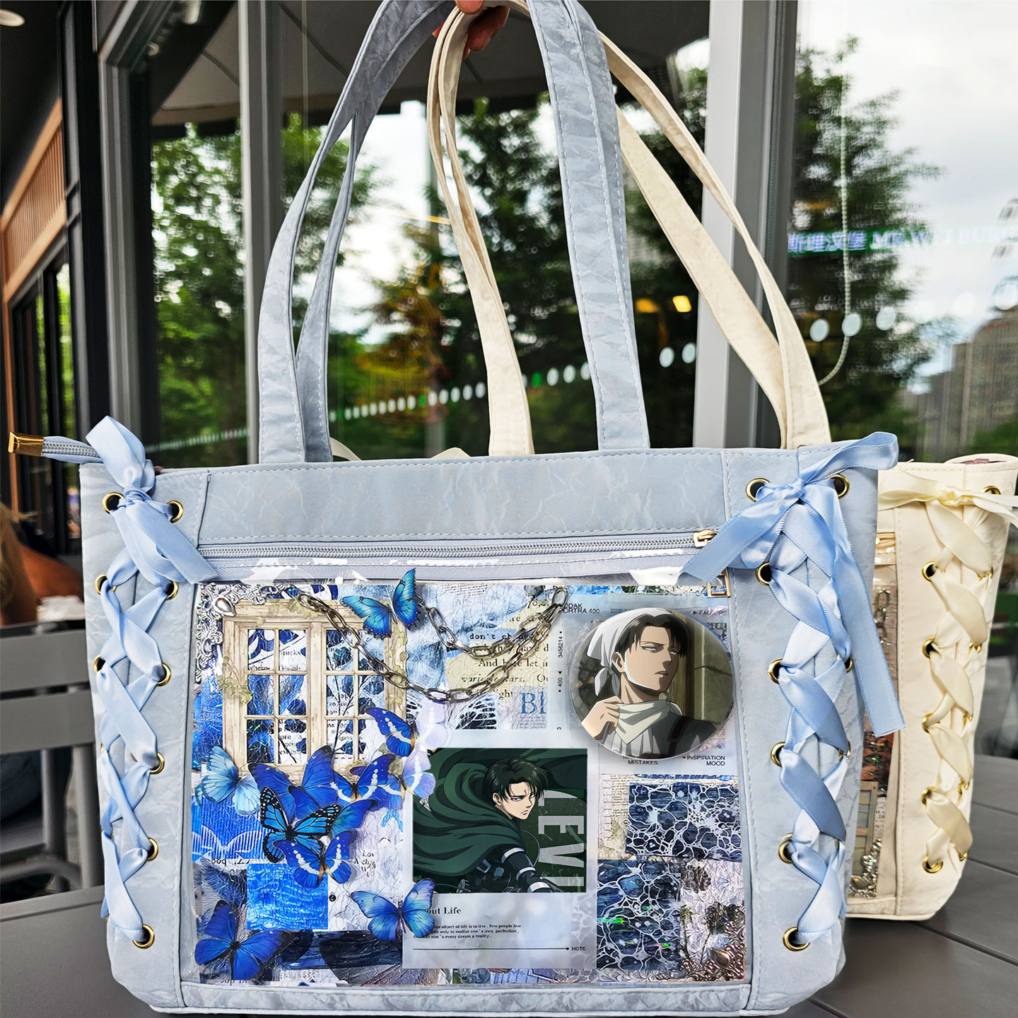 Lever William Attack on Titan Shoulder Bag, Large Capacity, Student, Japanese Style, High Aesthetic Value