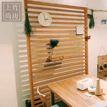 Shangzhu Shangfang Japanese partition modern style screen custom grille simple solid wood restaurant bamboo seat screen hanging screen