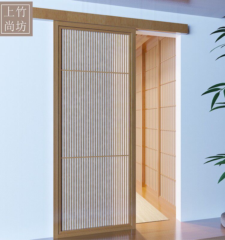 Shangzhu Shangfang partition door custom Japanese sliding door kitchen bathroom sliding door hanging wheel partition door tatami door