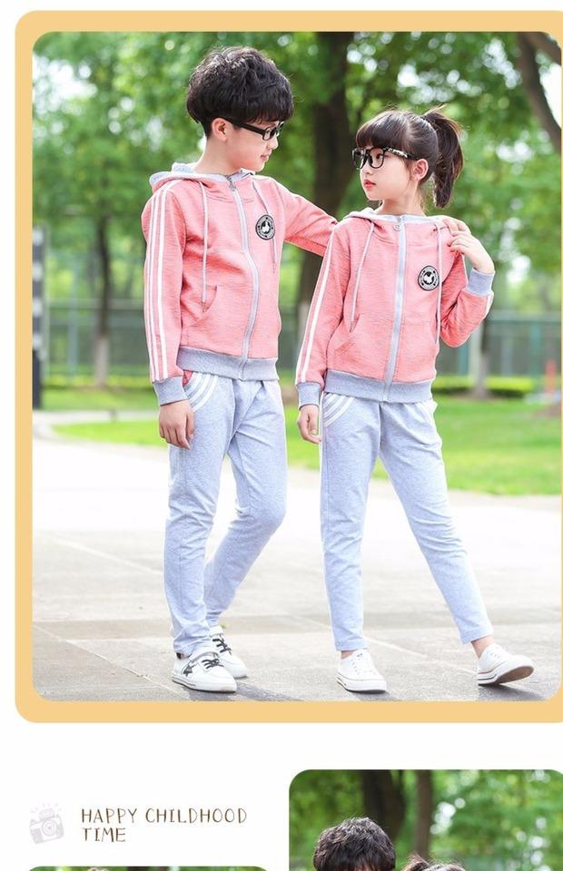 Đồng phục học sinh tiểu học quần áo trẻ em lớp mẫu giáo vườn mùa xuân và mùa thu mùa đông quần áo trẻ em nam và nữ thể thao phù hợp với đại học gió đồng phục học sinh tiểu học