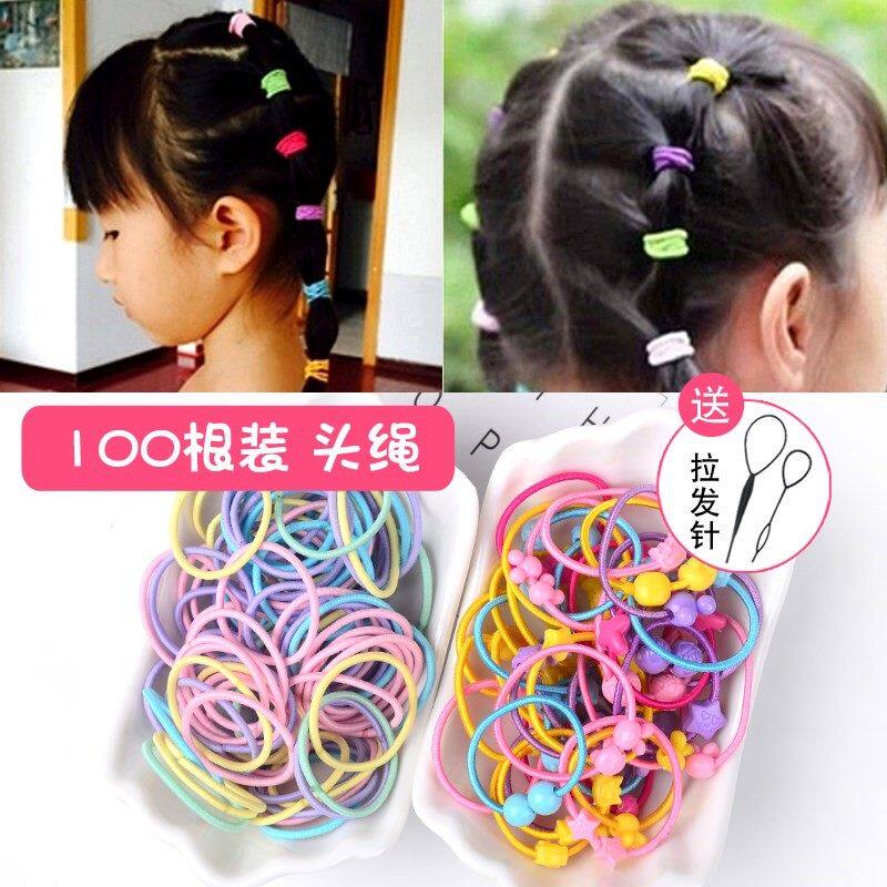 Casual kindergarten wild tie little girl tie hair band Hair ring rubber band Cute rubber band girl