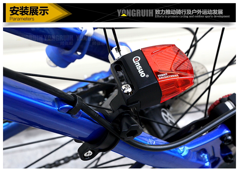 yếm xe máy ANSUO đèn đuôi xe đạp cảm ứng đèn đuôi đèn cảnh báo xe đạp leo núi Đèn đuôi thụ động không có pin thiết bị đi xe chân chống nghiêng xe máy inox tay phanh xe máy