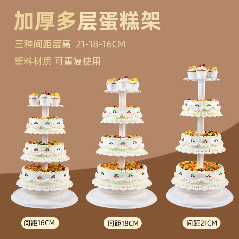 Multi-Layer European-Style Creative Cake Stand for Birthday Celebrations, Weddings, Desserts, Single-Column, Three, Five, Six, Eight, Ninety-Layer, and Taller Versions