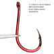 Red fishhook tube with hooks with holes, rings and barbs for sea fishing and rock fishing with thick and large hooks in large packaging