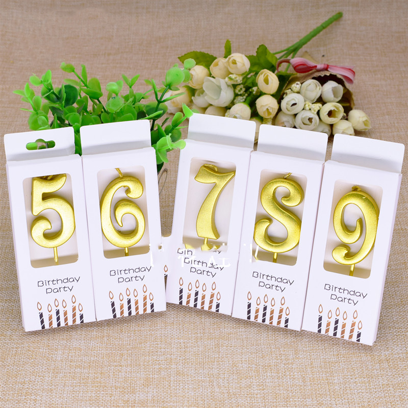 Cake Decoration Candle Golden Groundu Gold Digital Candle Big New Birthday Digital Candle