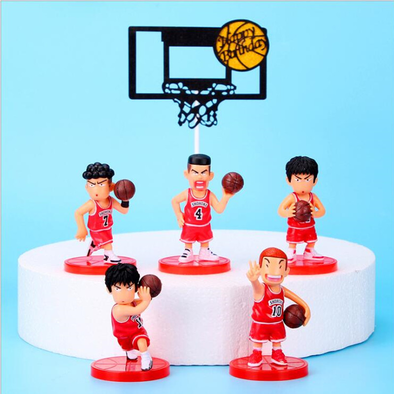 Dunk Basketmaster Cake Decorated Basketball Decorative Swing Adorned Birthday Cake Decorations to the Xiangbei Team