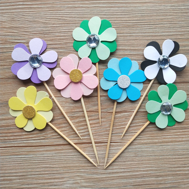 Cake Decoration Toothpick Insert 5-flap Flower Inserts Cake Creative Pendulum
