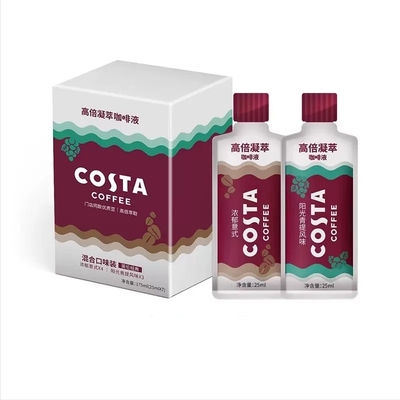 【顺手买一件】COSTA咖啡液0糖0脂浓缩咖啡液体黑咖啡美式25ml*7