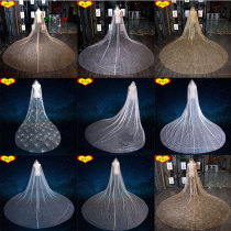 Shivering with the same new bridal Wedding Dress Accessories Precision Mesh Yarn Spray Gold Head Yarn Elegance