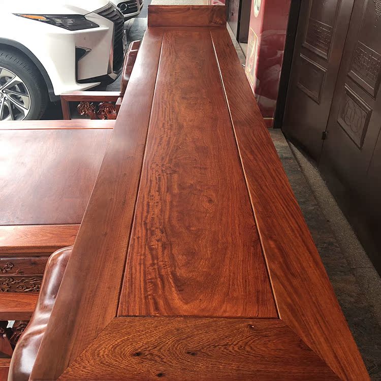 Mantianhong nội thất gỗ gụ xác thực Gỗ hồng mộc Miến Điện 3,2 mét Zhongtang sáu miếng gỗ hồng mộc lớn Vỏ nấm Linh chi Zhongtang - Bàn / Bàn bàn thờ gỗ