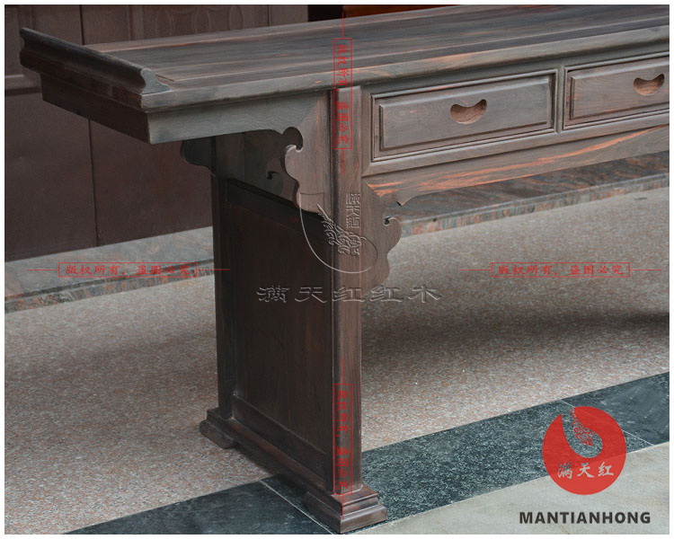 Lào gỗ hồng đỏ vật liệu đen Sian gỗ hồng bảng ngồi xổm trường hợp đầu retro đồ gỗ gụ - Bàn / Bàn bàn gỗ dài